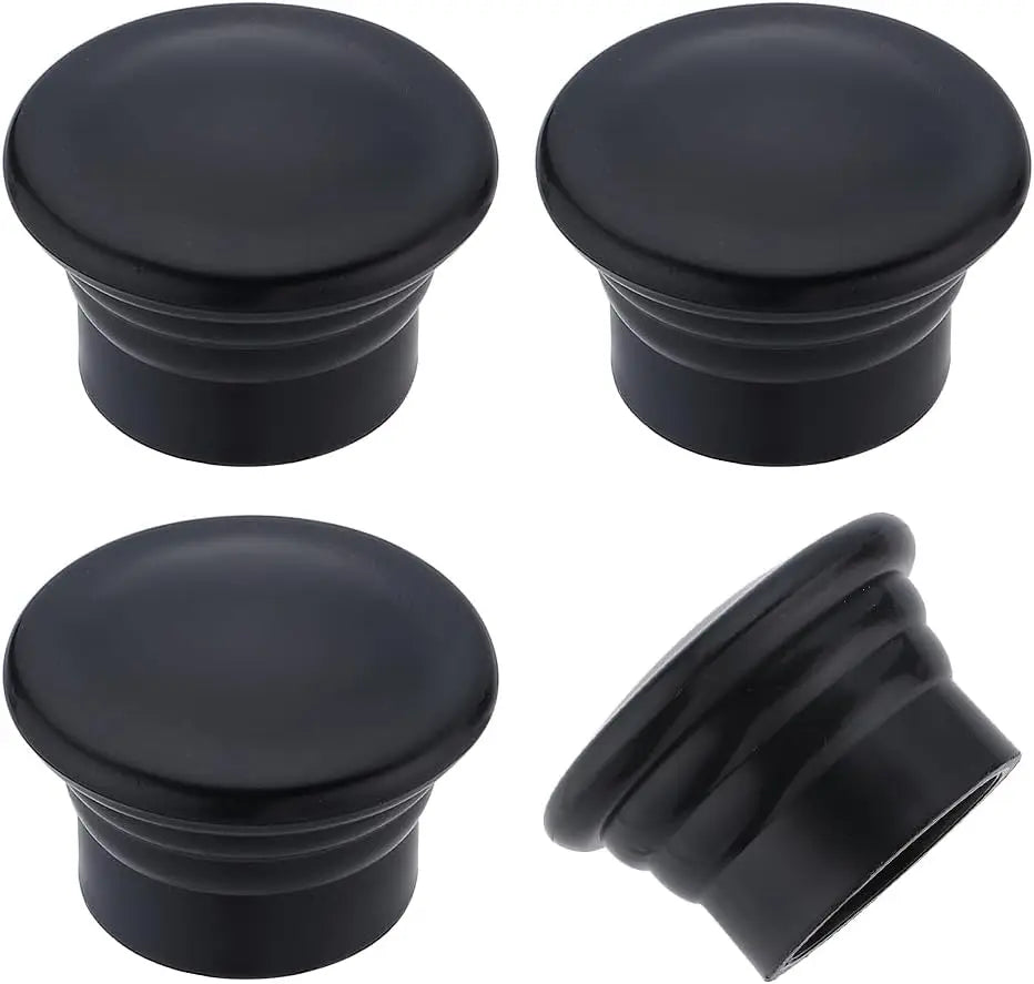 4-Pack Black 28mm Curtain Rod Finials | Column End Caps Curtain Rod Finials QXL AECH04-12789