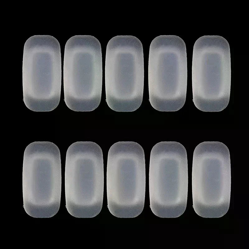 5-Pack Soft Silicone Rectangle Nose Pads for Glasses & Sunglasses Eyeglass Nose Pads QXL