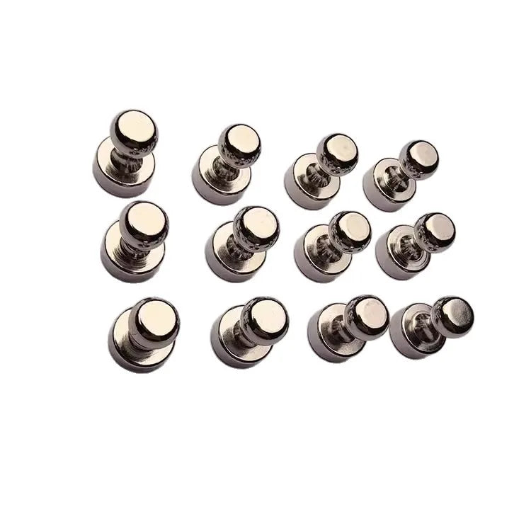12-Pack Metal Magnetic Push Pins | Silver Board & Fridge Magnets Magnetic Push Pins QXL 12pcs