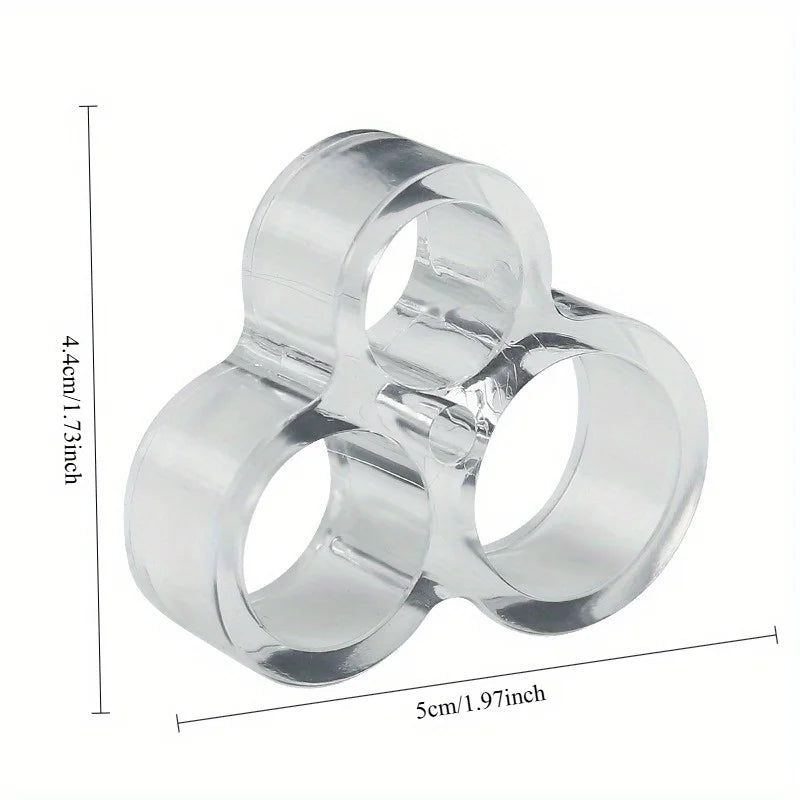 3-Hole Acrylic Door Handle Protector | Silent Rubber Stopper Door Handle Protector QXL
