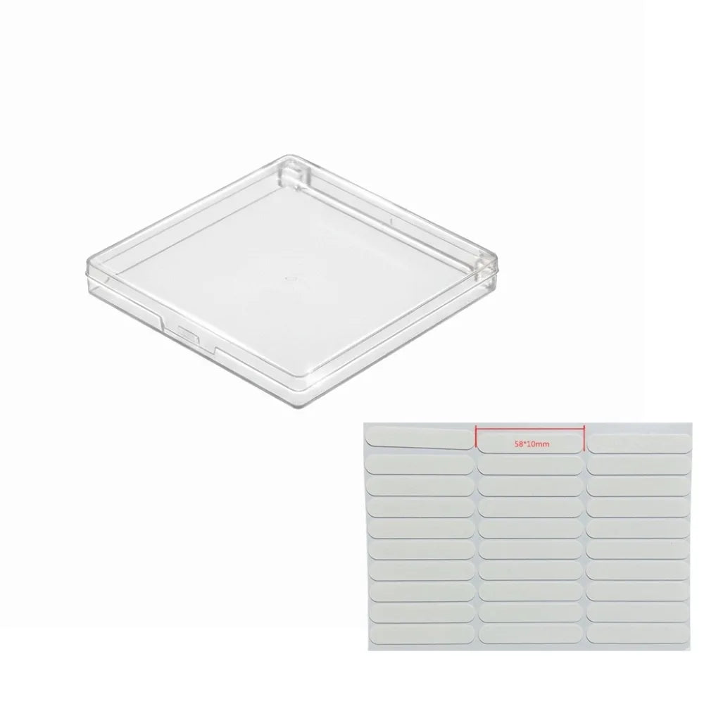 Acrylic Flip-Top Nail Storage Box | Dust-Proof + 30 Strips Nail Storage Box QXL 10-10cm-1 set xGlue