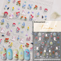 5D Kawaii Nail Stickers – Cartoon Mushroom & Rabbit Decals Nail Art Stickers QXL TO4039