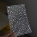 5D Spider Web Rhinestone Nail Stickers | Cobweb Moon Star Nail Art Stickers QXL MS1006S