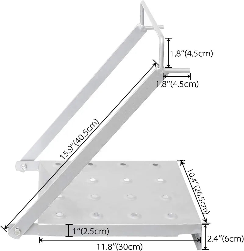 Heavy-Duty Ladder Work Platform Accessory – 400 lb Stand Ladder Platform QXL