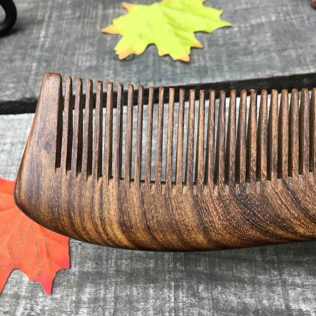 Sandalwood Fine-Tooth Comb | Anti-Static Wood Hair Comb Wooden Hair Comb QXL