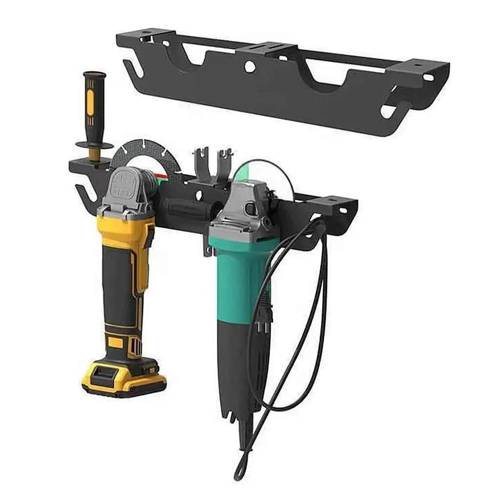 Wall-Mount Angle Grinder Storage Rack | Metal Cord Hanger Tool Storage Rack QXL