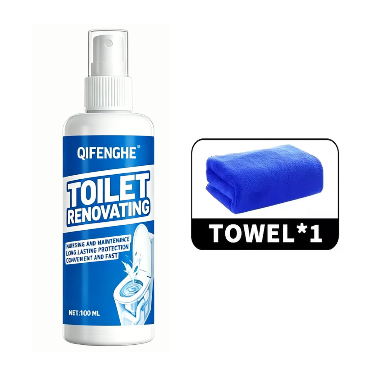 Toilet Renovating Spray | Long-Lasting Bathroom Protection Bathroom Cleaning Spray QXL 100