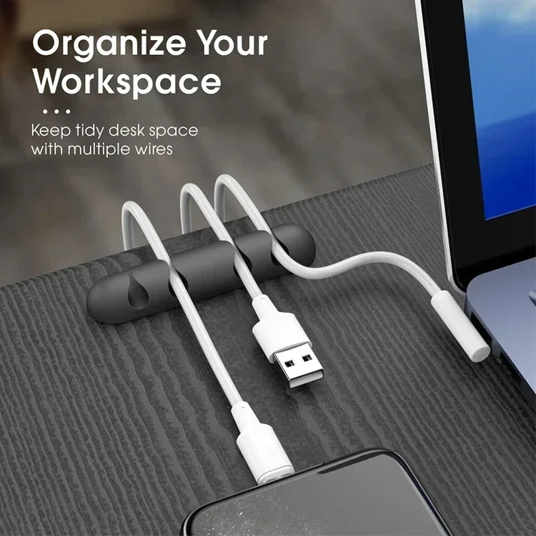 Silicone Cable Winder & Wire Organizer Clips – Self-Adhesive Cable Organizer Clips QXL