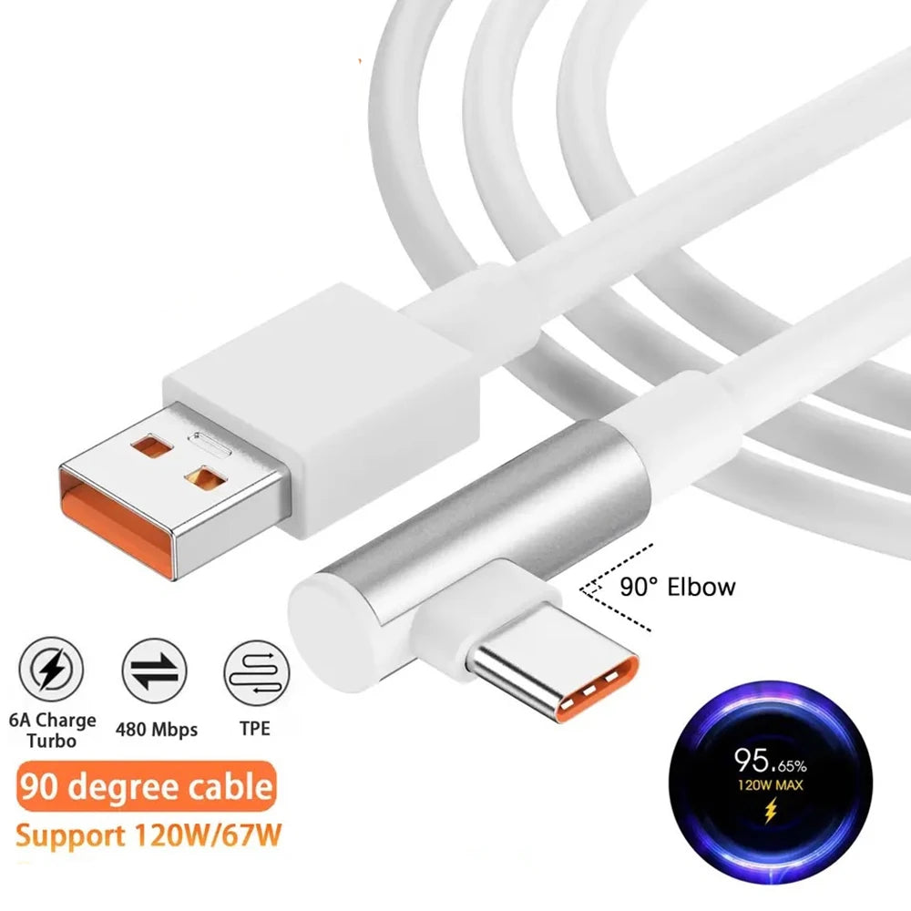 120W USB-C Fast Charging Cable 6A | Xiaomi Redmi POCO USB-C Charging Cable QXL