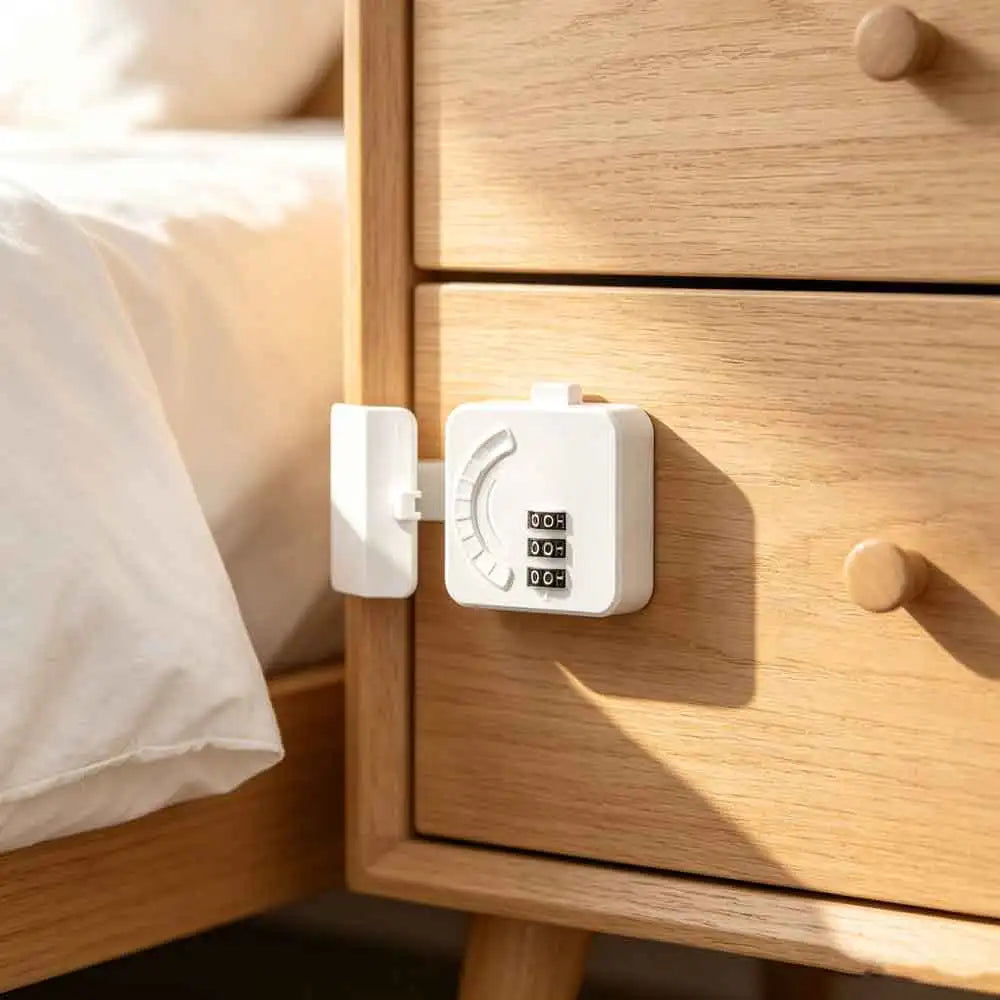 Baby Safety Drawer & Cabinet Locks | Anti-Pinch Buckle 1/3-Pack Baby Cabinet Lock QXL