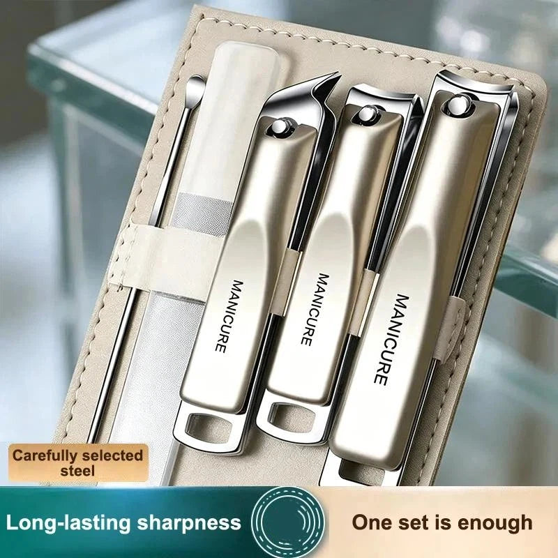 Professional Nail Clipper Set 5 & 10 Pc | Stainless Steel Kit Manicure Tool Kit QXL