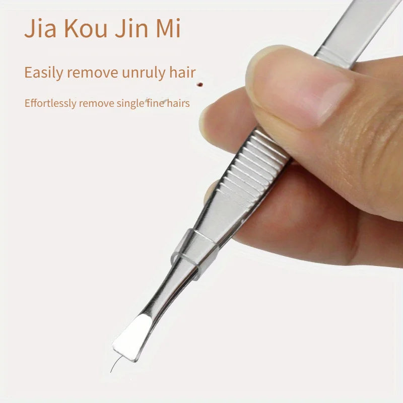 Stainless Steel Precision Tweezers | Eyebrow & Beard Shaping Precision Grooming Tweezers QXL