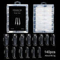 Transparent Dual Gel Nail Extension Forms | 14 Sizes, 70–150 Pc Nail Extension Forms QXL 47