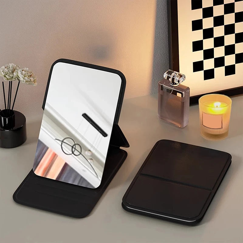 Foldable PU Leather Compact Makeup Mirror | Double-Sided Compact Makeup Mirror QXL