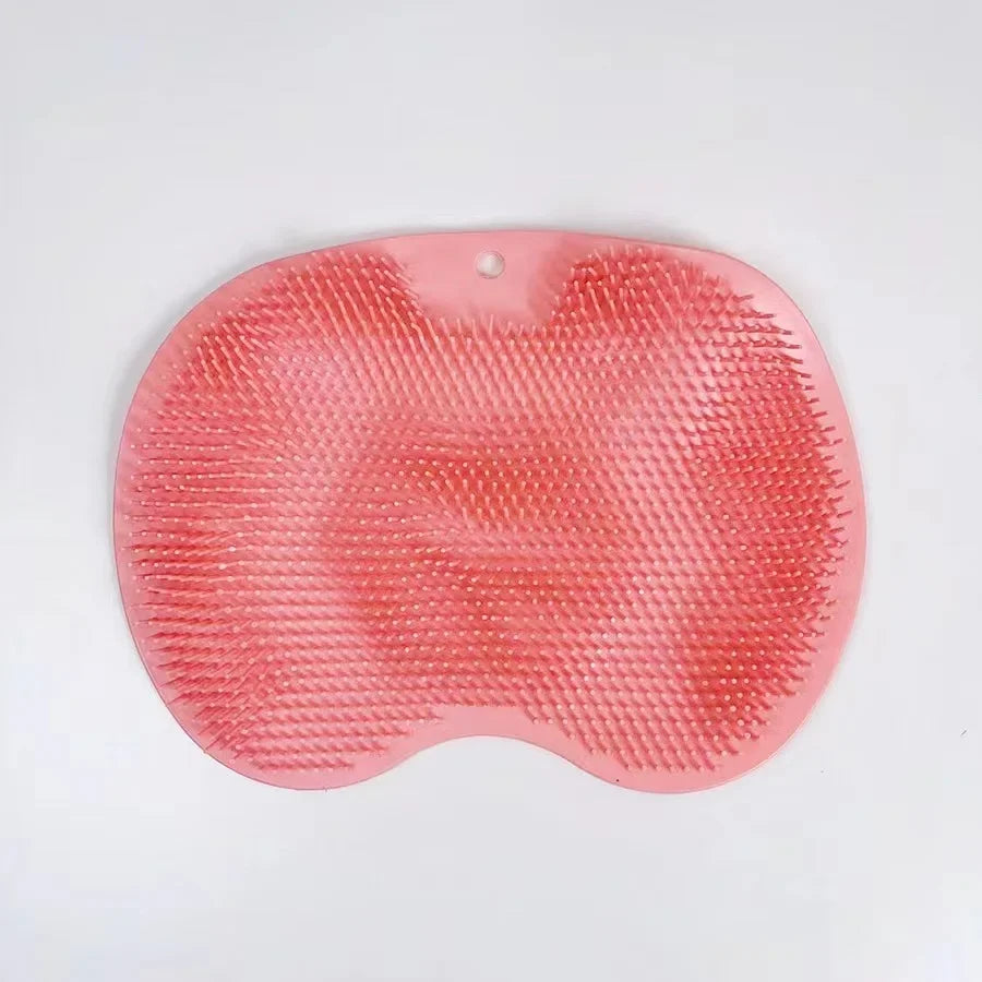 Anti-Slip Foot & Back Bath Scrubber Exfoliating Pad 30x23cm Bath Scrubber Pad QXL Pink