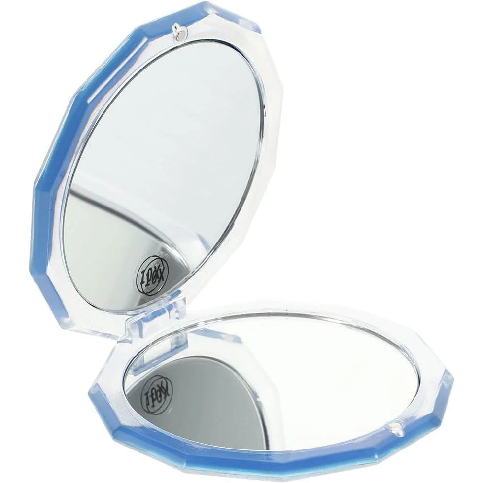 Foldable Pocket Makeup Mirror 2-Sided 10x Magnifying Compact Compact Makeup Mirror QXL