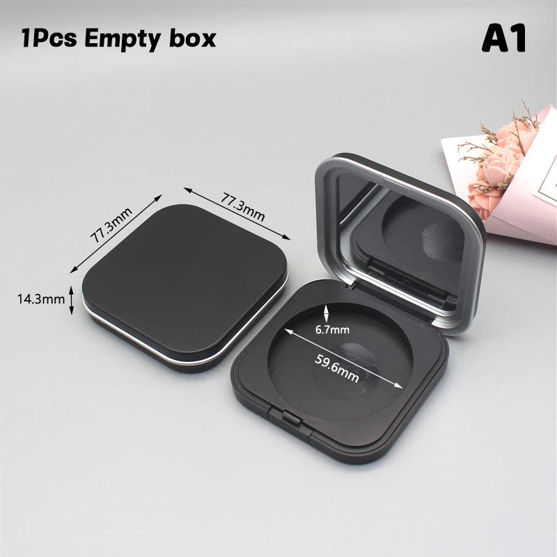 Empty Powder Compact Case with Mirror & Magnetic Closure Refillable Makeup Compact QXL A1