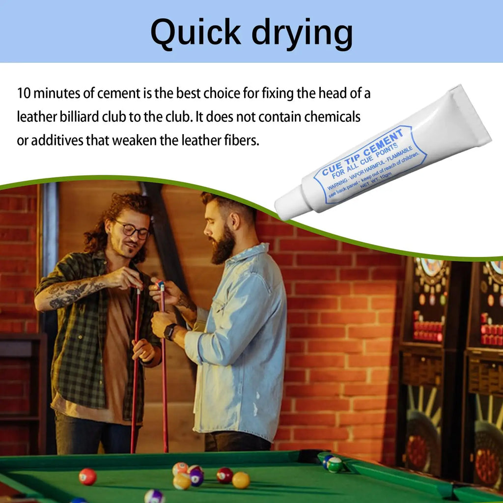 Pool Cue Tip Glue & Repair Tool | Billiard Accessory Cue Tip Repair Glue QXL