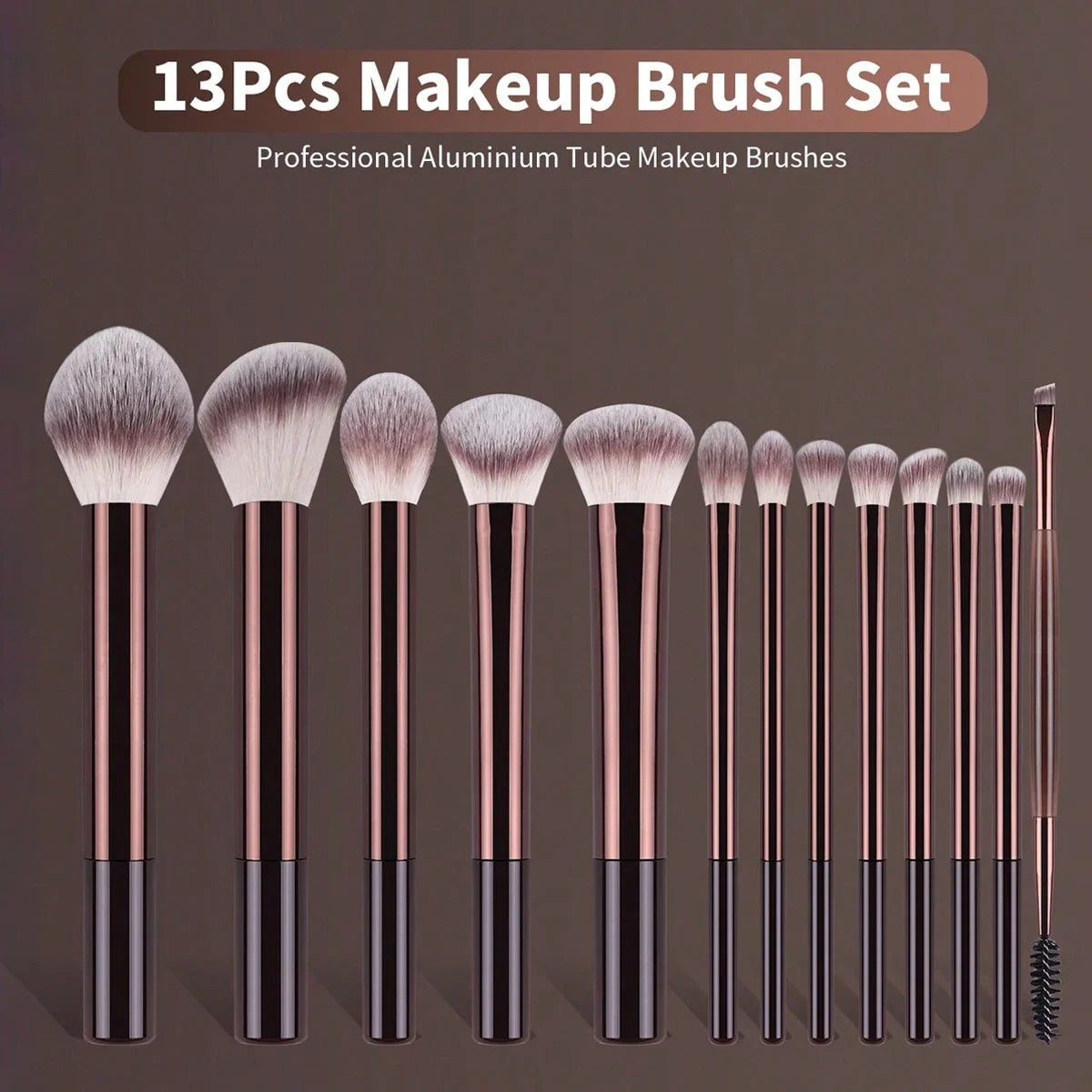 13-Piece Makeup Brush Set | Foundation, Blush & Kabuki Makeup Brush Set QXL