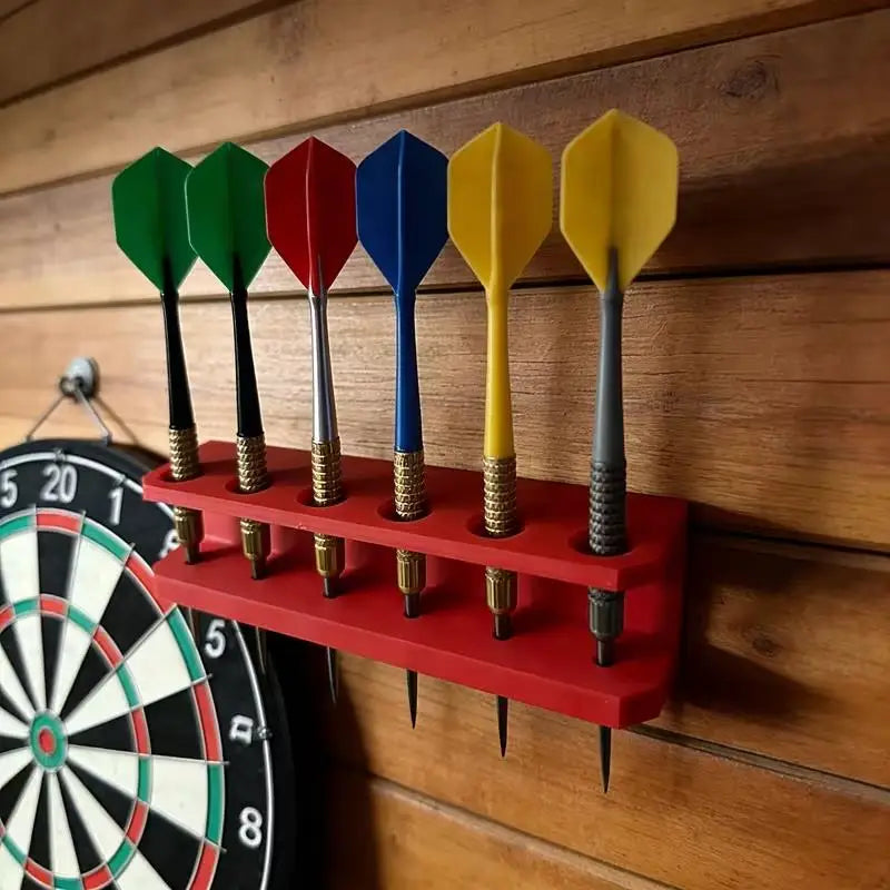 6-Slot Wall Dart Holder | Plastic Dart Storage Rack 1 or 3 Pack Dart Wall Holder QXL