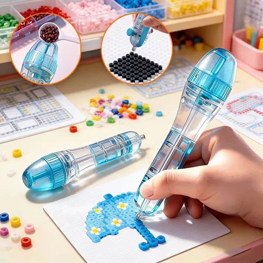DIY Automatic Bead Pen | 2.6mm 3D Pixel Puzzle Craft Tool DIY Bead Craft Pen QXL