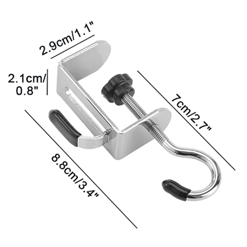 Rotating Steel Desk Hook | No-Damage Clip-On Organizer Desk Hook Organizer QXL