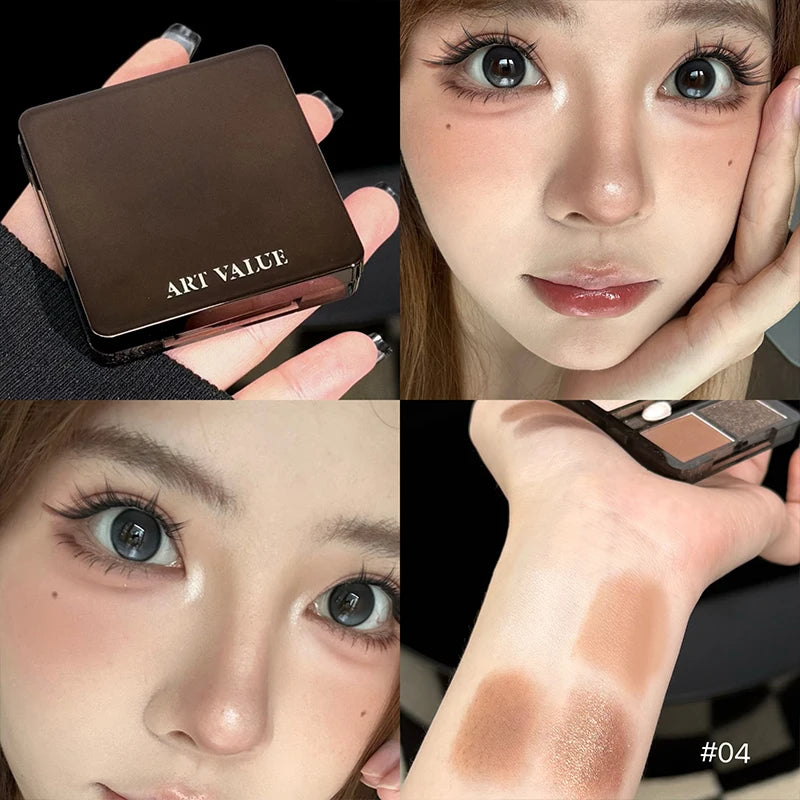 Art Value 4-Color Eyeshadow Palette | Glitter Shimmer Matte Eyeshadow Palette QXL