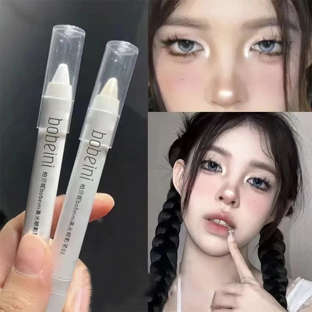 Pearlescent Highlighter Eyeshadow Pencil | Long-Lasting Shimmer Eyeshadow Pencil QXL