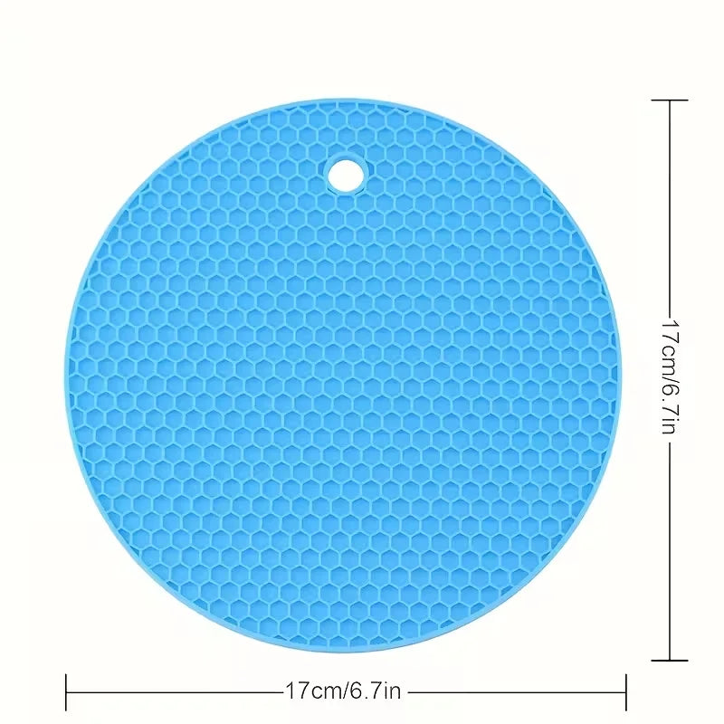 4-Pack Round Kitchen Trivets | Heatproof Table Protection Mats Kitchen Trivets QXL