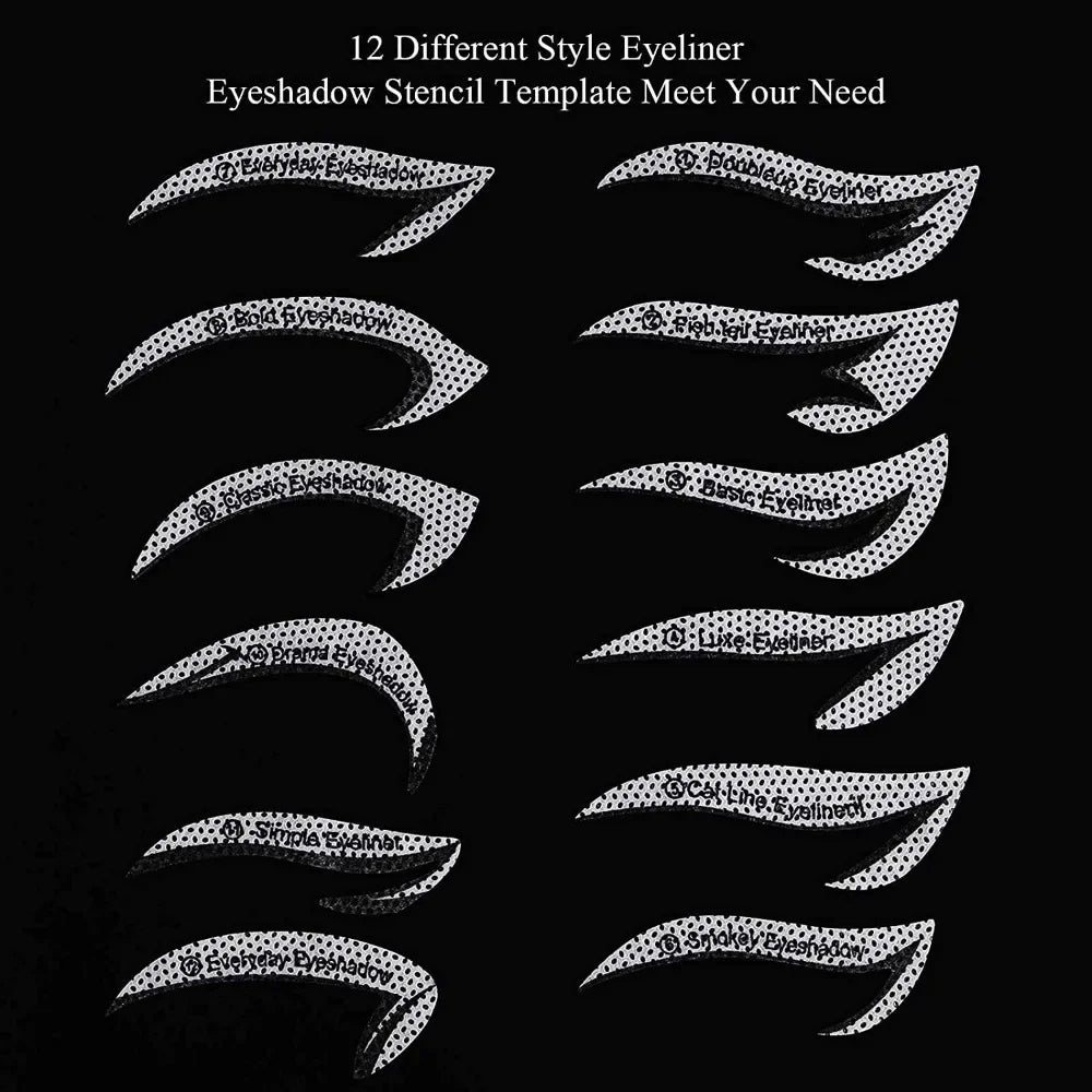 4-Piece Eyebrow & Eyeliner Stencil Set | Eye Makeup Templates Eye Makeup Stencil QXL