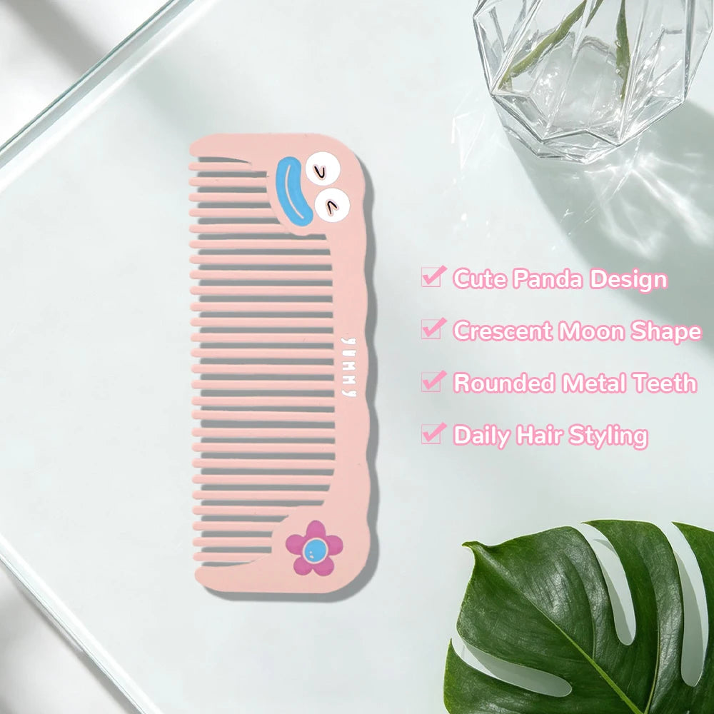 Cartoon Cat Wide Tooth Comb | Anti-Static Wig & Curly Hair Wide Tooth Hair Comb QXL