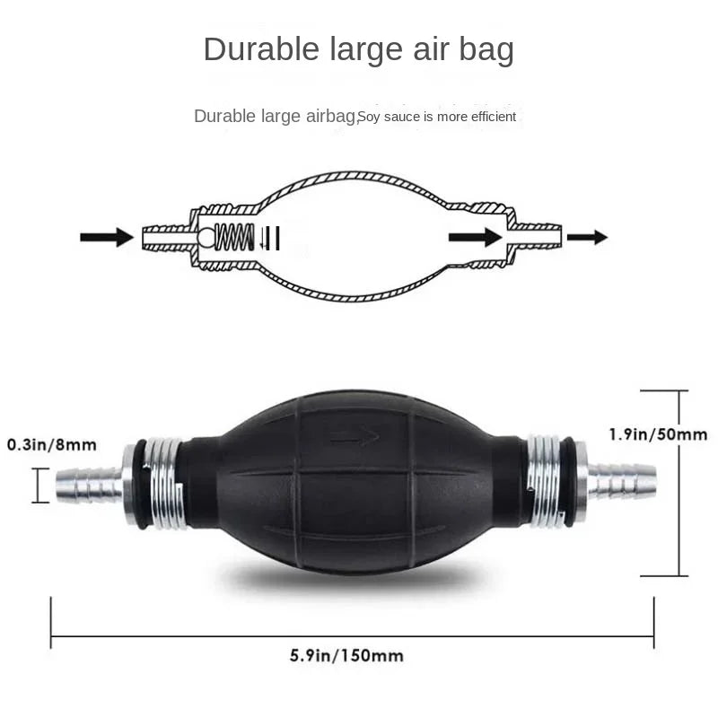 2M Manual Siphon Fuel Transfer Pump – Gas, Diesel & Liquid Manual Siphon Pump QXL