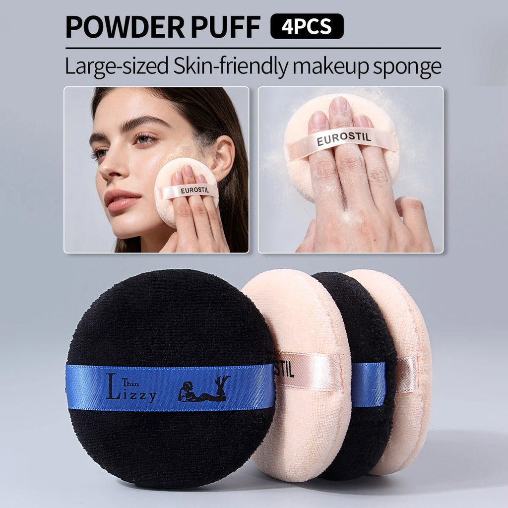 4-Pack Large Powder Puff Set – Soft Fluffy Makeup Sponges Makeup Powder Puff QXL MULTICOLOR