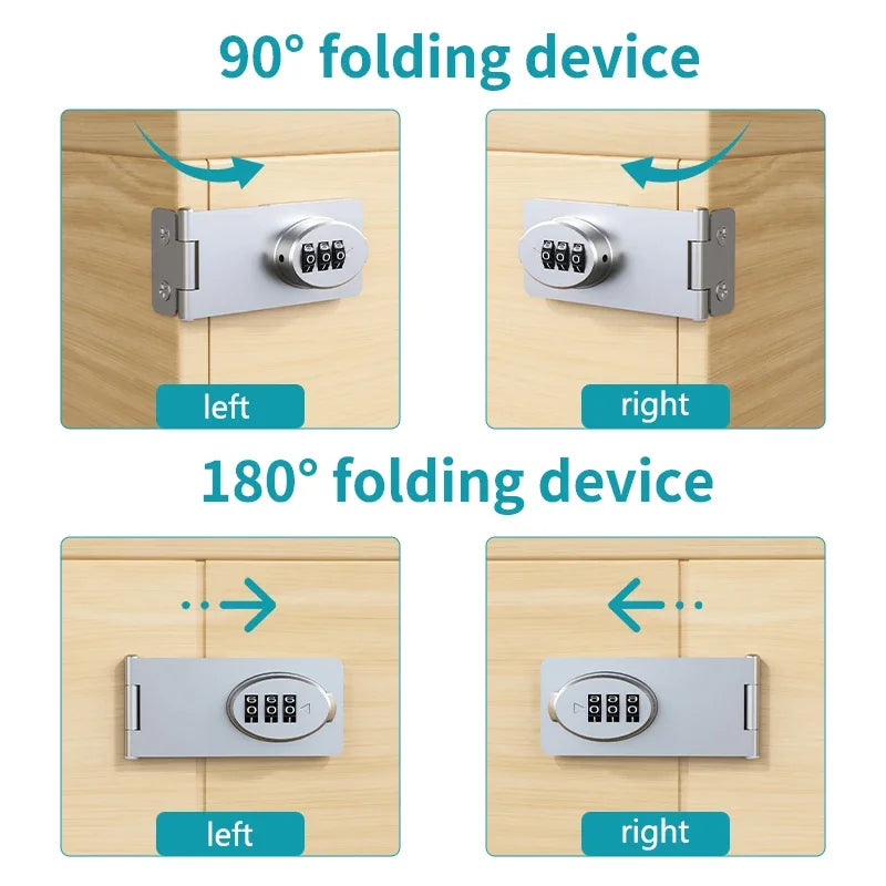 Child Safety Cabinet & Drawer Lock | Double-Open Metal Lock Child Safety Lock QXL