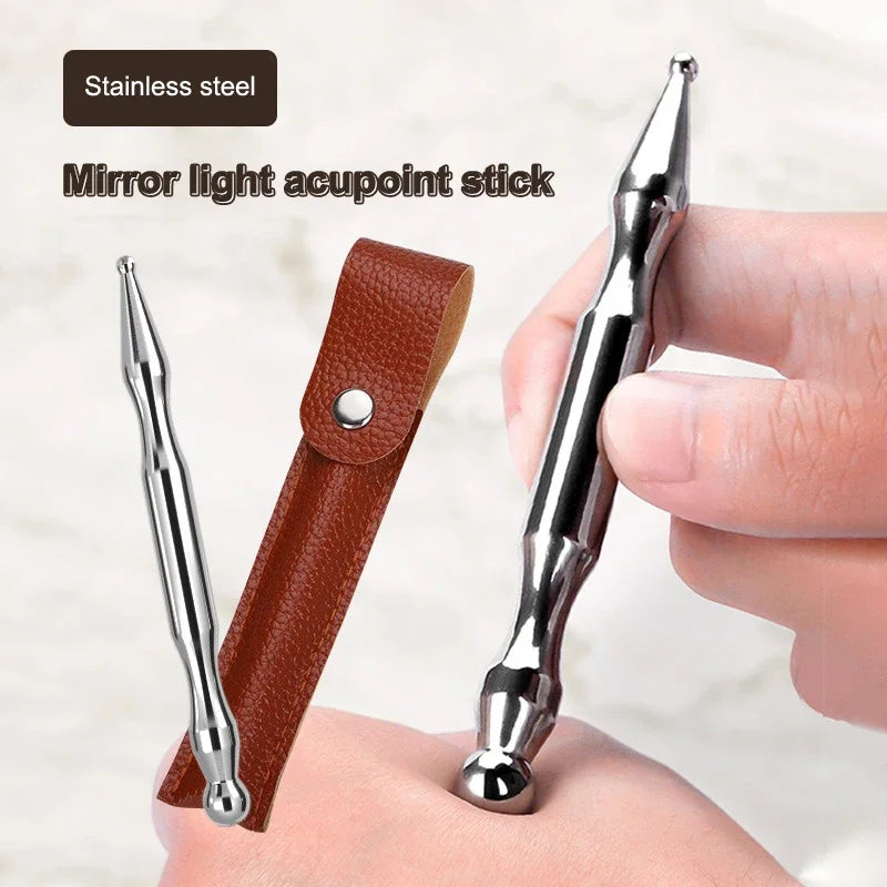 Stainless Steel Acupressure Wand | Reflexology Massage Tool Acupressure Massage Wand QXL