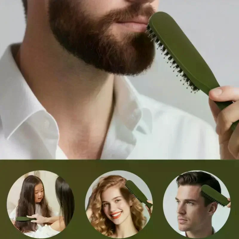 Boar Bristle Travel Hair Brush | Detangle, Smooth & Style Boar Bristle Hair Brush QXL