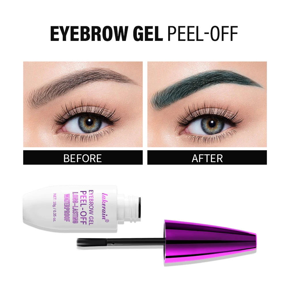 Peel-Off Eyebrow Tint Gel | Waterproof Long-Lasting Brow Color Eyebrow Tint Gel QXL