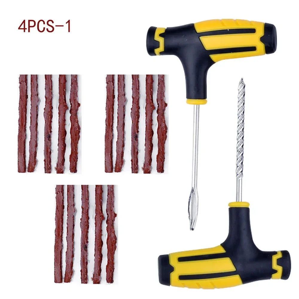 Tubeless Tire Repair Kit – Rubber Strips, Plug Tool & Glue Tire Repair Kit QXL