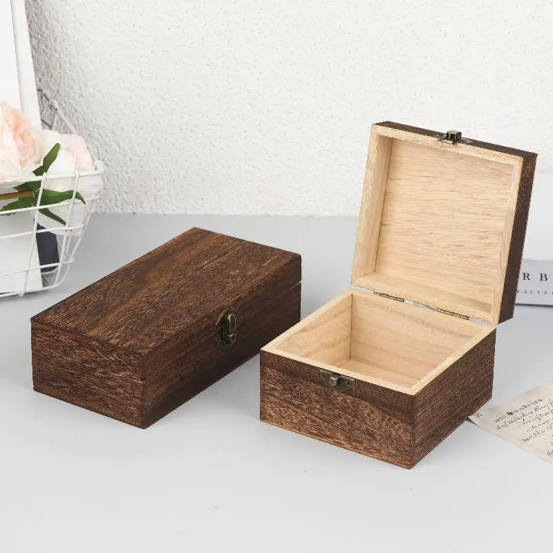 Vintage Wooden Hinged Box | Jewelry, Craft & Gift Storage Wooden Storage Box QXL