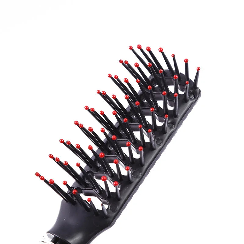 3-Piece Hairbrush & Comb Set | Round, Flat & Wide-Tooth Hair Brush Set QXL