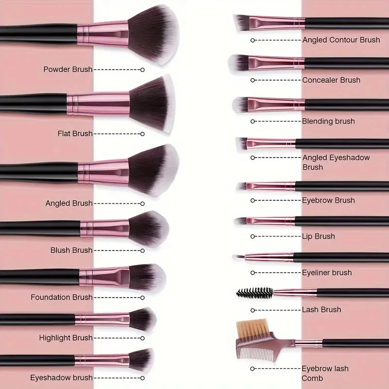 Professional Makeup Brush Set – Foundation, Blush & Eyeshadow Makeup Brush Set QXL