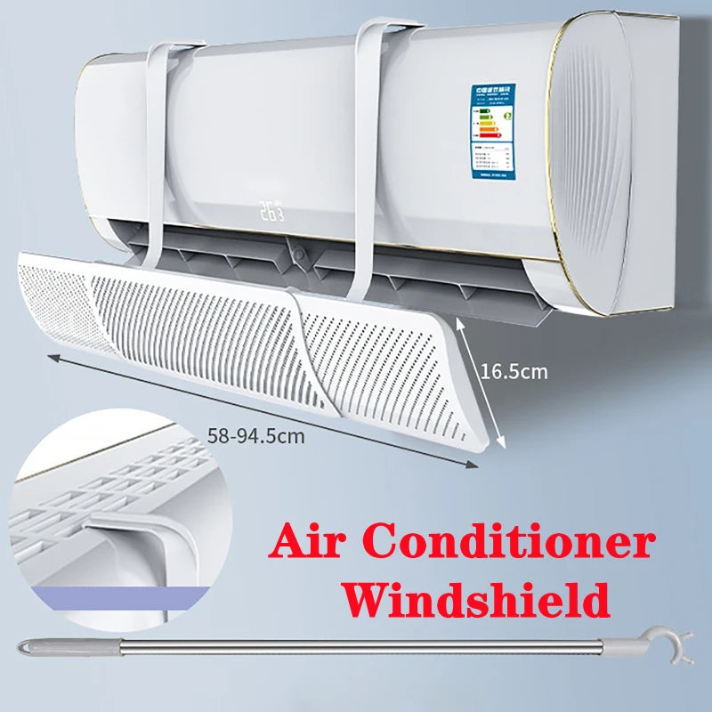 AC Wind Deflector Wall-Mount | Adjustable Air Conditioner Baffle AC Wind Deflector QXL