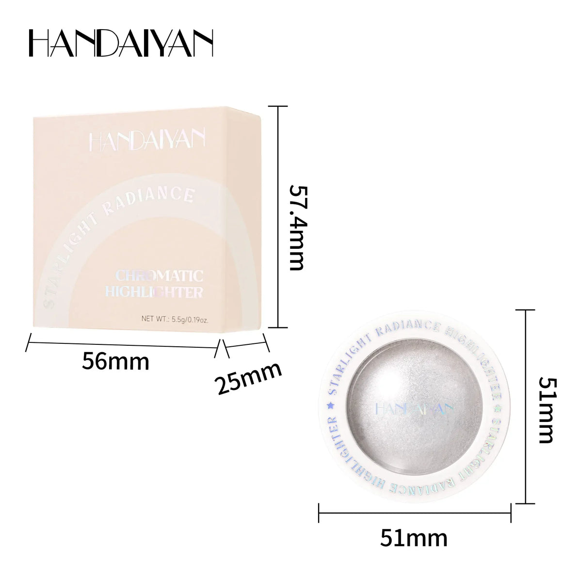 HANDAIYAN Shimmer Cream Highlighter | Radiant Glow Bronzer Cream Highlighter QXL