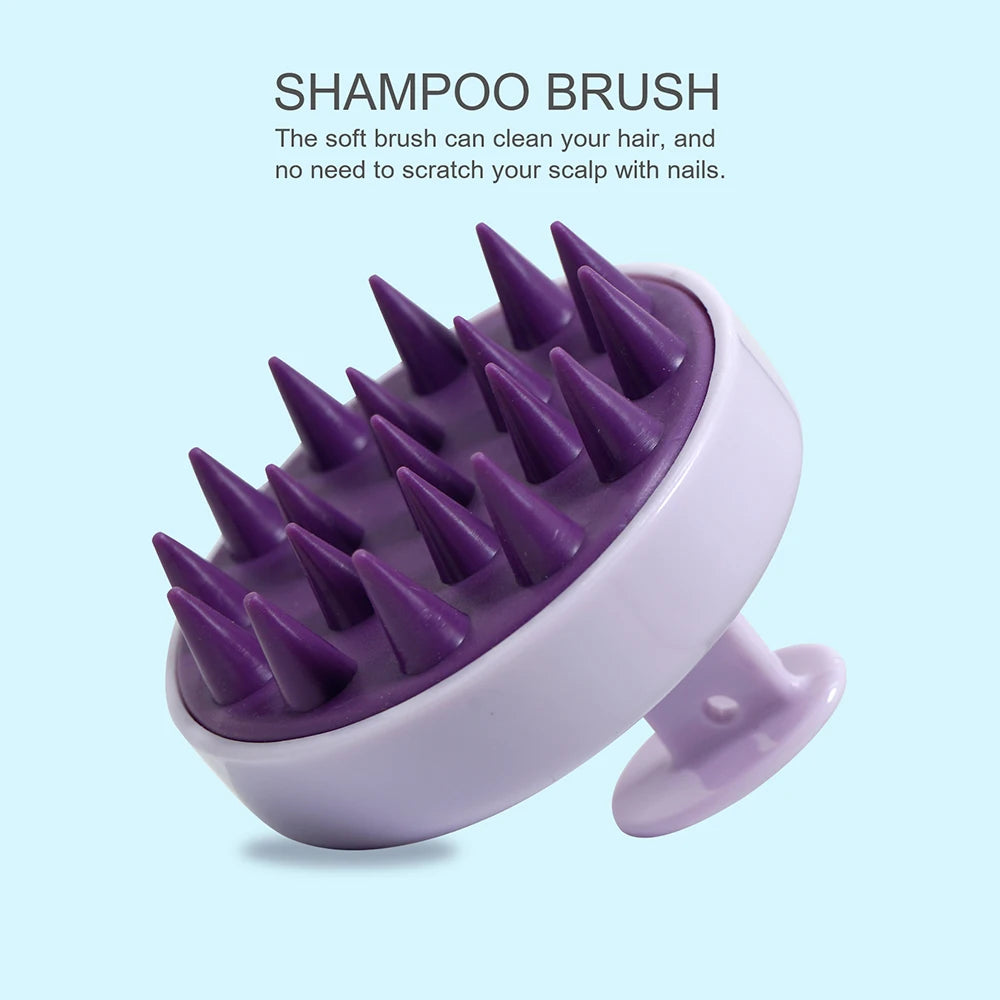 Silicone Scalp Massager Brush | Shampoo Scrubber & Exfoliator Scalp Massage Brush QXL