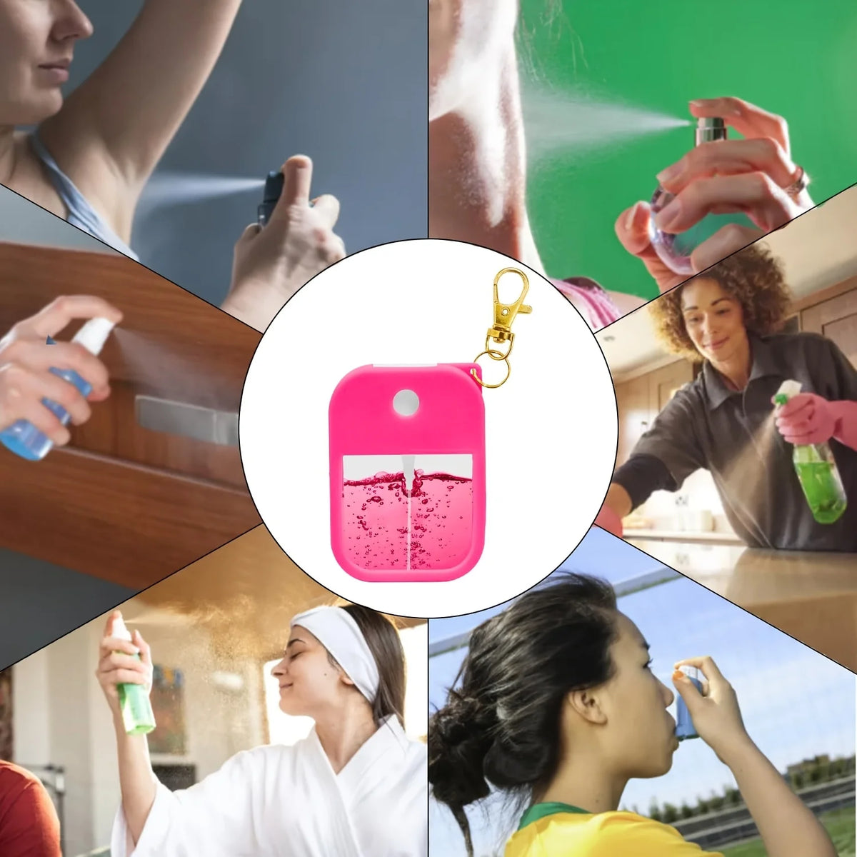 Silicone Perfume Spray Bottle Case & Keychain – 30ml Travel Perfume Bottle Case QXL