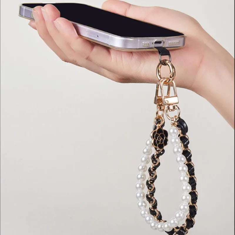 Pearl Beaded Phone Wrist Strap | Elegant Women's Lanyard Phone Wrist Strap QXL