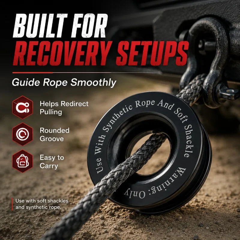 Aluminum Alloy Off-Road Recovery Snatch Ring | Winch Pulley Recovery Snatch Ring QXL