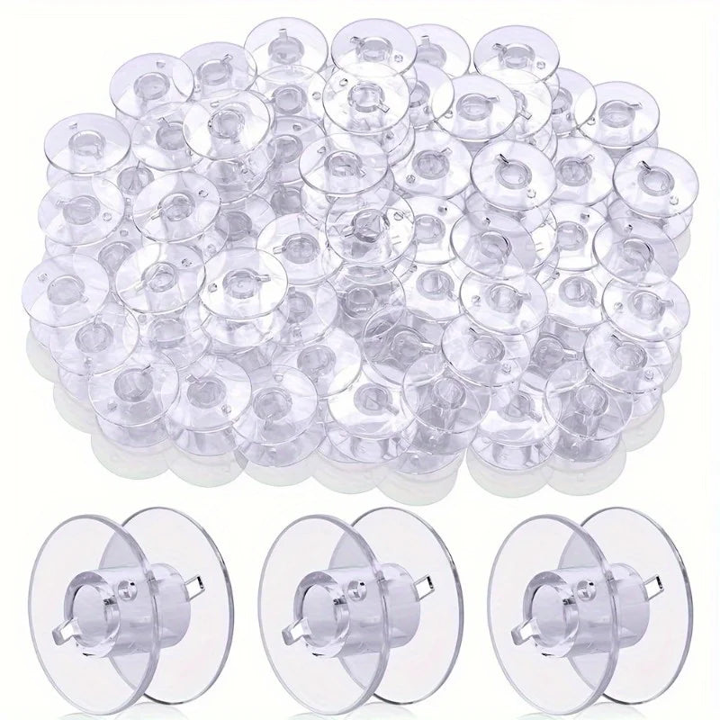 Transparent Plastic Bobbins for Sewing Machine | Clear Spools Sewing Machine Bobbin QXL