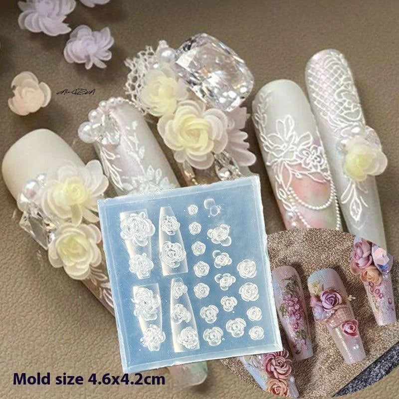 3D Flower & Butterfly Silicone Nail Art Mold | DIY UV Resin Nail Art Mold QXL