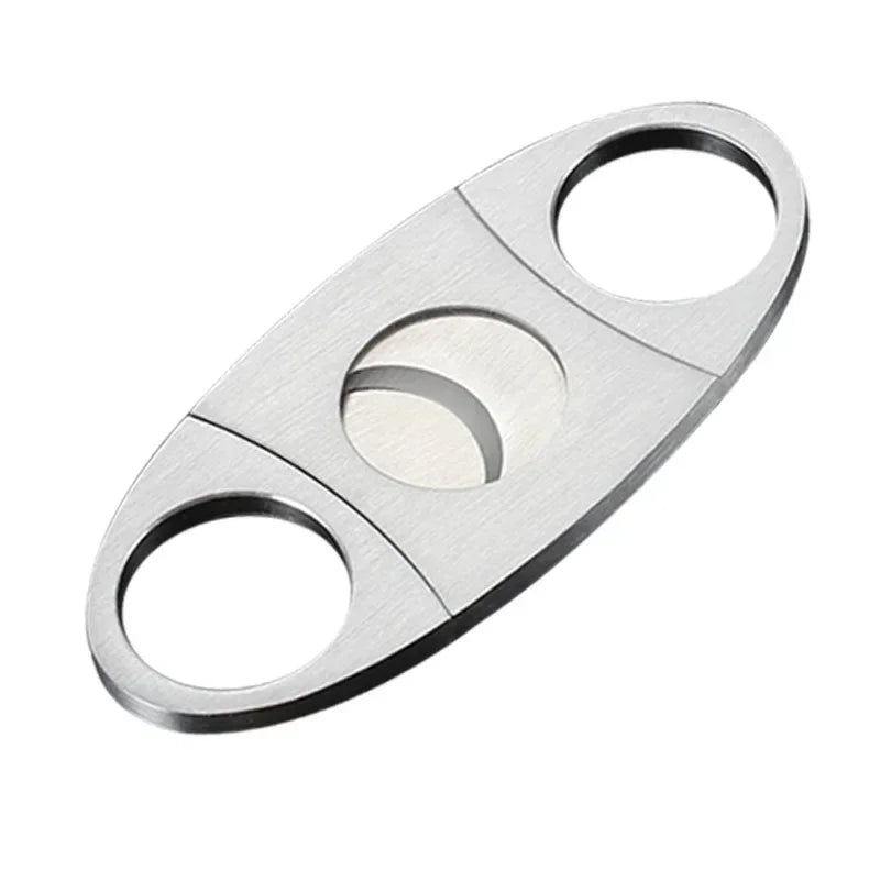 Stainless Steel Guillotine & Punch Cigar Cutter | 2-in-1 Cigar Cutter QXL M464 silver